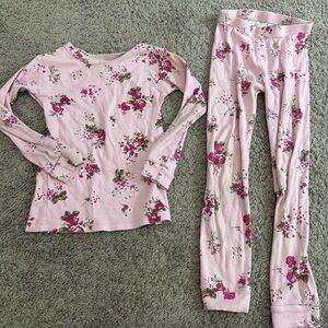 GAP Pink Floral Kids Little Girls Pajama Set